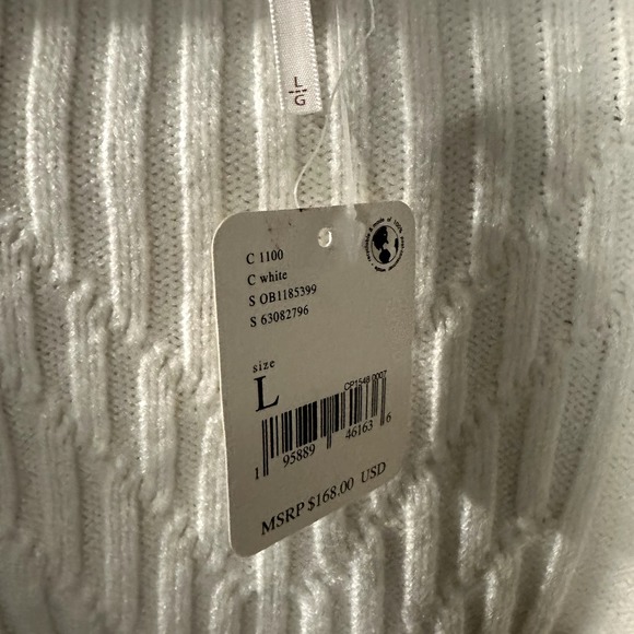 Free People Emmaline Mini Sweater Dress White Size Large - Picture 5 of 11